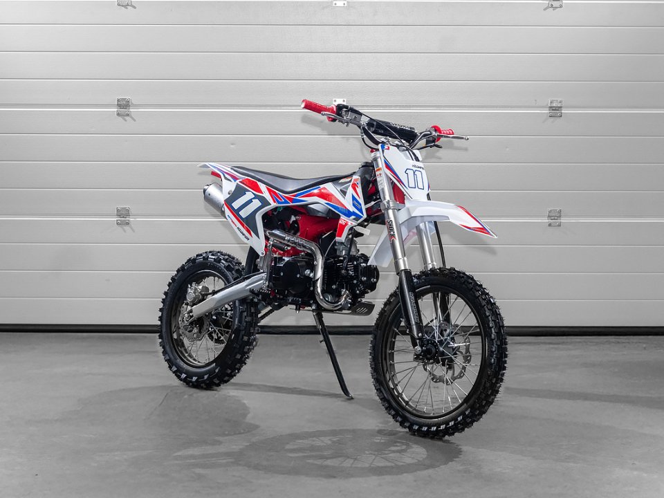 HIGHPER DB608 125 Dirt Bike Cross motor 17"-14" kerekekkel (Új) - Fehér-kék-piros