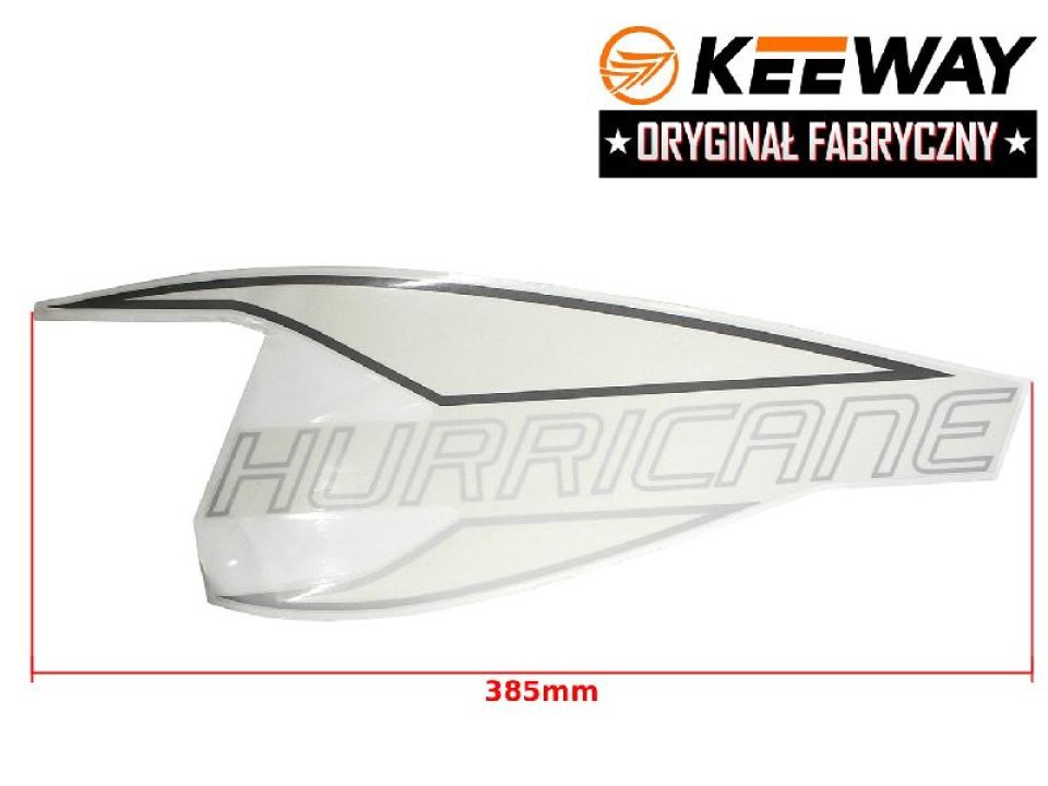 jaszmotor_webshop_keeway_hurricane_matrica_jobb_oldali_<br>(385_mm)_-_feher