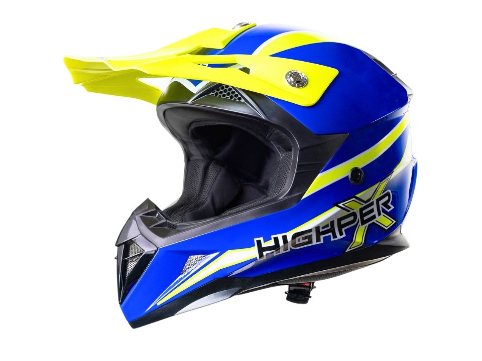 Highper X Cross Bukósisak - Fluo Sárga-Kék